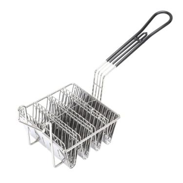 Imagem de Cesta de Fritadeira de Taco, Cesta de Suporte de Taco de Fritadeira de Aço Inoxidável, Comporta 4 Conchas, Molde de Concha de Taco Em Forma de V Cesta de Fritadeira de Tortilla