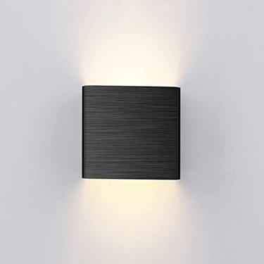 Imagem de Luminária de parede quadrada LED para cima e para baixo, luminária de cabeceira em cubo, luzes de parede internas, holofotes de parede de 5 W, arandelas de parede minimalistas, lâmpadas notu