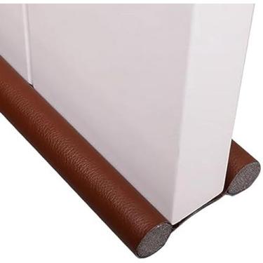 Imagem de Kepfire Protetor de Corrente de Ar Sob A Porta de 37" Ajustável, Tira de Vedação À Prova de Som e Poeira para Porta e Janela, Isolamento Bloqueador de Correntes de Ar - Marrom