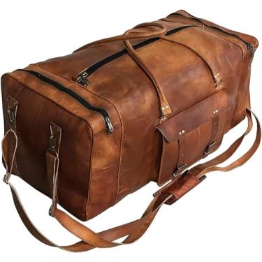 Imagem de Bolsa de presente de dia das mães para ela bolsa esportiva de couro para noite feminina e masculina vintage com alça de ombro, roupa de ginástica esportiva, bolsa de transporte de 81 cm, bolsa de