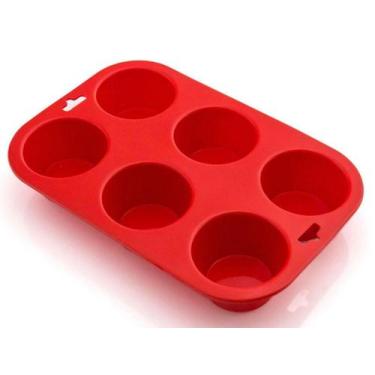 Imagem de Forma para Cupcakes Classic de Silicone c/ 6 Cavidades - Brilhante