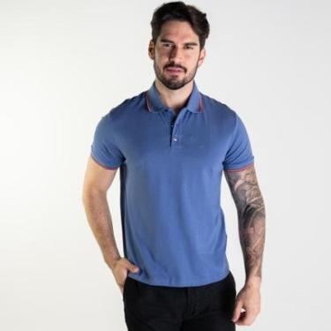 Imagem de Camisa Polo Ellus Classic Frisos Azul-Masculino