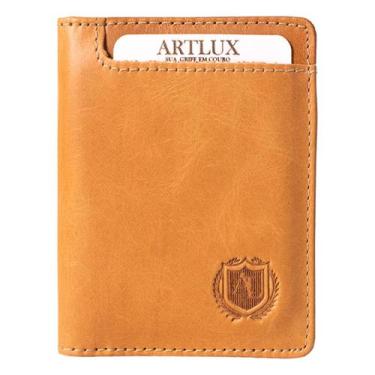 Imagem de Carteira em Couro Artlux Unissex com Visor para Cnh 8002, Caramelo