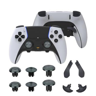 Imagem de CHARM FOCUS Metal Thumbsticks for PS5 Edge Controller, 4 Back Paddles Triggers Buttons Replacement for PS5 Dualsense Controller, 10 in 1 Accessories Parts for PS5 Edge Controller Analog Joystick