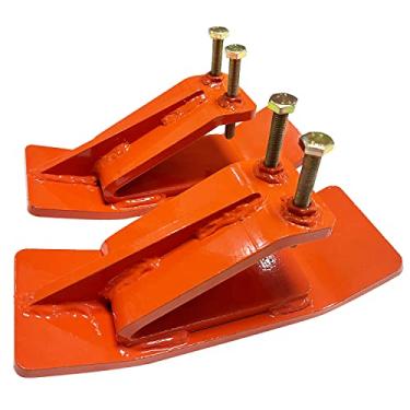 Imagem de ANISUN Protetor De Balde De Trator 2 Peças, Acessórios De Arado De Neve De Aço Para Serviços Pesados, Protetor De Borda Antiderrapante, Protetor De Patins De Grama Com Porcas E Parafusos De Trava Du