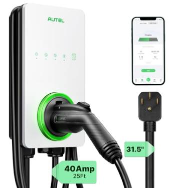 Imagem de Autel MaxiCharger Level 2 EV Charger up to 40Amp, 240V, Indoor/Outdoor Fast Electric Vehicle Charging Station with Flexible 25-Foot Cable, NEMA 14-50 Plug (White)