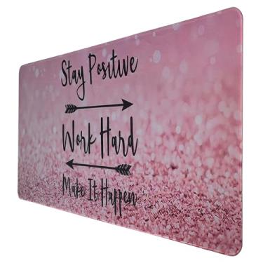 Imagem de Teclado e mouse pad Sakura floral topográfico topográfico floral grande grande e longo gigante para jogos ultrafino, liso, impermeável, impermeável, 90 x 40 cm