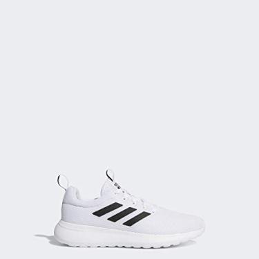 Imagem de adidas - Tênis de corrida infantil unissex Lite Racer CLN, White/Black/Black, 4 Little Kid