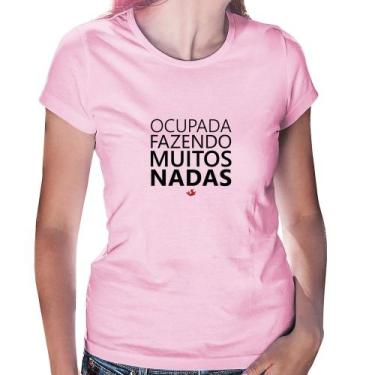 Imagem de Baby Look Ocupada fazendo muitos nadas - Foca na Moda, Rosa bebê, P