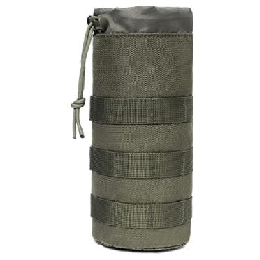 Imagem de TRIWONDER Bolsa tática para garrafa de água MOLLE H2O, suporte de garrafa militar, suporte de bebida Molle, bolsa de garrafa de água de viagem para mochila de acampamento ao ar livre (verde)