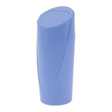 Imagem de VekAuto 1 lixeira de carro de 7,8 cm de largura e 20 cm de altura para porta-copos de carro auto portátil ABS azul escuro