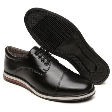 Imagem de Sapato Social Masculino Oxford Casual Couro Sport Fino palmilha Confor