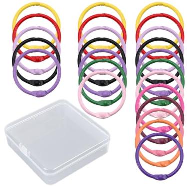 Imagem de 120 anéis metálicos de folhas soltas com caixa de armazenamento, 12 cores, anel de livro de metal de 3,8 cm para papel, chaveiro, cartões de índice, caderno, escola, escritório