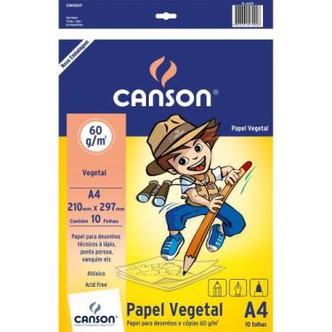 Imagem de Bloco Papel Vegetal  60g A4 c/ 10 folhas - CANSON