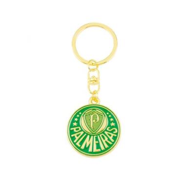 Imagem de Chaveiro Dourado Escudo Time 4cm Palmeiras - Mileno