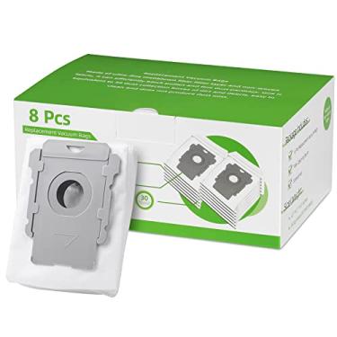 Imagem de Rowhalf Pacote com 8 sacos de vácuo, filtragem eficaz de poeira, compatível com iRobot Roomba Bags i & s & j Series, substituição para i3+, i4+, i6+, i7, i7+(7550) j7, j7+i8+, s9+ sacos de eliminação automática de sujeira