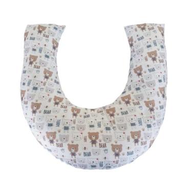 Imagem de Almofada Amamentação para Bebê Menino Sublimada - Carinha de Anjo, Ted