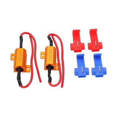 Imagem de Resistência do LED Decodificador Indicador Carga Resistor 25Ω 25W 2set Tamanho Compacto Instalação Fácil para Conversão de Sinal de Giro do Veículo