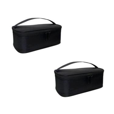 Imagem de Kit 2 Maleta de Maquiagem Mini Com Divisórias Removível Preta BL-1110 