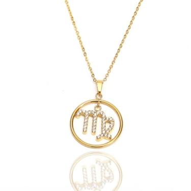 Imagem de Colares com pingente de horóscopo da constelação do zodíaco, colares de astrologia banhados a ouro para mulheres, o melhor presente para aniversário, joias de ano novo, dia das mães, Natal e