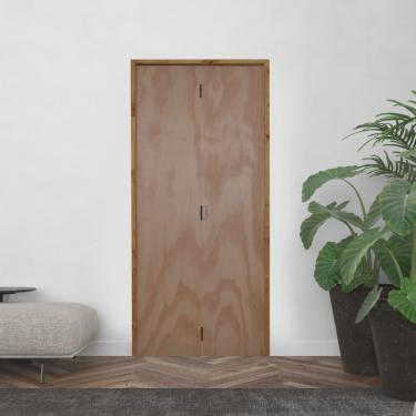 Imagem de Kit Porta de Madeira Camarão 210x72cm Batente 14cm Rodam