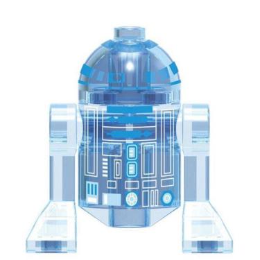 Imagem de Boneco Blocos De Montar R2D2 Holograma Star Wars