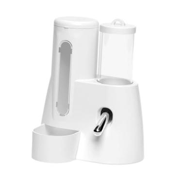 Imagem de Bothyi Dispensador automático de hamster hamster hamster hamster water garrafa anti -deslizamento tigela de alimentação para cobaia porco hedgehog, Branco,