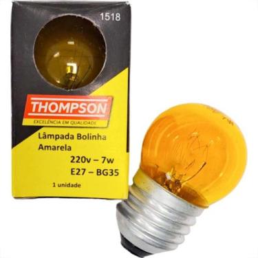 Imagem de Lampada Bolinha Thompson 7Wx220V Amarela - Kit C/10 Pecas, 220V