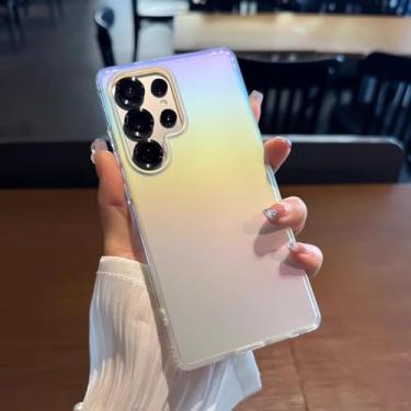 Imagem de MVVKKY para Samsung S24 Plus Fashion Matte Aurora Gradient Case Capa de carregamento sem fio (para Samsung S24 Plus/MoSha DanKe)