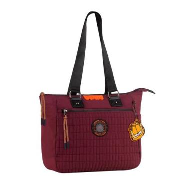 Imagem de Bolsa Totebag Grande Garfield Casual Moderna Dia a Dia - Semax, Vinho