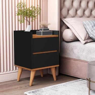 Imagem de Mesa de Cabeceira Decor Criado Estilo Retrô Verona - DULLAR Móveis, pr