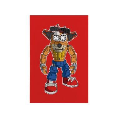 Imagem de Quadro Decorativo Canvas Crash Jogo Vintage Chibi Vermelho - Bazar dos