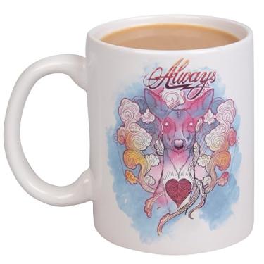 Imagem de Harry Potter Caneca de café Always de cerâmica de 325 ml - Design colorido Doe Patronus - Licenciado oficialmente - Presente de livro e filme para crianças, meninas, adolescentes, adultos, mulheres
