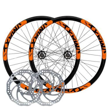 Imagem de Rodas Aro 26 Vmaxx LT Cubo Rosca Rolamentado e Rotores 160mm - Vzan, P