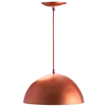 Imagem de Pendente Meia Bola 40 Cobre Sala Cozinha Churrasqueira