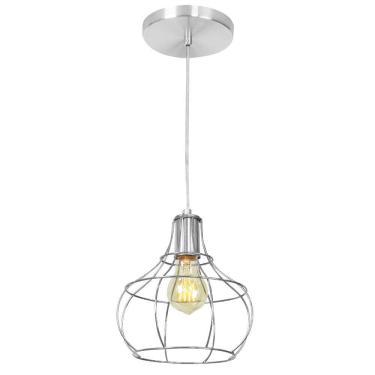 Imagem de Lustre Pendente Luminária Aladim Aramado Cromado