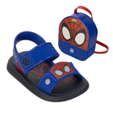 Imagem de Sandália Infantil Menino Mochila Casual Marvel Homem Aranha