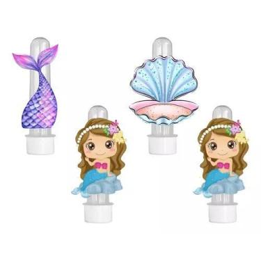 Imagem de 20 Tubetes 3d Personalizado Lembrancinha Sereia Baby Cut - Barbara Uti