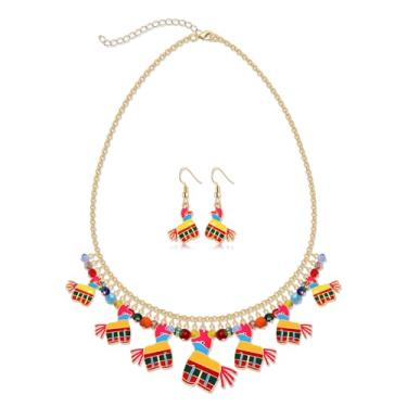 Imagem de JERTOCLE Conjuntos de joias Derby com pingente de ferradura e colar brincos para mulheres Kentucky Derby Horse Racing Day Acessórios de roupa, one size, Metal, Sem Pedra Preciosa