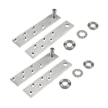 Imagem de Ioensy Porta dinâmica de dobra 360 monte de fazenda rotativa, dobradiças de porta de madeira de aço inoxidável para serviço pesado para armários quarto