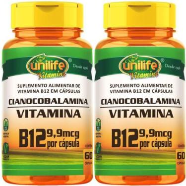 Imagem de Kit Com 2 Un Vitamina B12 Pura Alto Teor De Cianocobalamina 450mg 120 