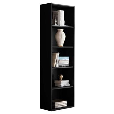 Imagem de Estante Para Livros Decorativa 4 Prateleiras Luiza Preto