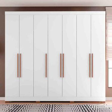 Imagem de Guarda-roupa Casal Bartira Diplomata Com 7 Portas E 6 Gavetas Branco