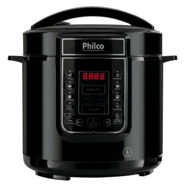 Imagem de Panela Elétrica de Pressão Philco Digital 6L Inox/Preto 056401054/056402054