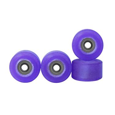 Imagem de Teak Tuning Rodas de dedo de uretano Apex 61D – Nova forma de rua, 7,7 mm de diâmetro – Rolamentos Ultra Spin – Feito nos EUA – Cor violeta UV