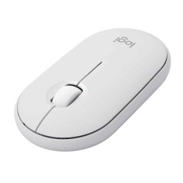 Imagem de Mouse Logitech Pebble 2 M350s Branco  Bluetooth e Pilha