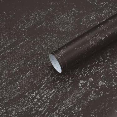 Imagem de Dimoon Papel de parede de 38 cm x 192 cm, descasque e cole papel de contato moderno cinza e prata adesivo removível no papel de parede à prova d'água para cozinha, banheiro, rolo de vinil