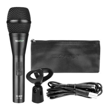 Imagem de Microfone Profissional Cardioide Metal M250 Skypix Cabo 5mts Cor Preto