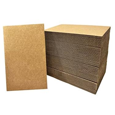 Imagem de ANSSDO Pacotes Com 50 Folhas De Papelão 6X9", Fundo Ondulado Kraft Marrom Premium E Inserções A Granel Para Remessa, Correspondência, Camisetas, Decoração Artesanato Faça Você Mesmo