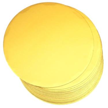 Imagem de qiqee Placas Para Bolo Douradas De 7" Redondas, Pacotes Com 40 Círculos, Base Redonda, Prato Papelão Qualidade Alimentar (Mais Fino, Porém Mais Resistente)